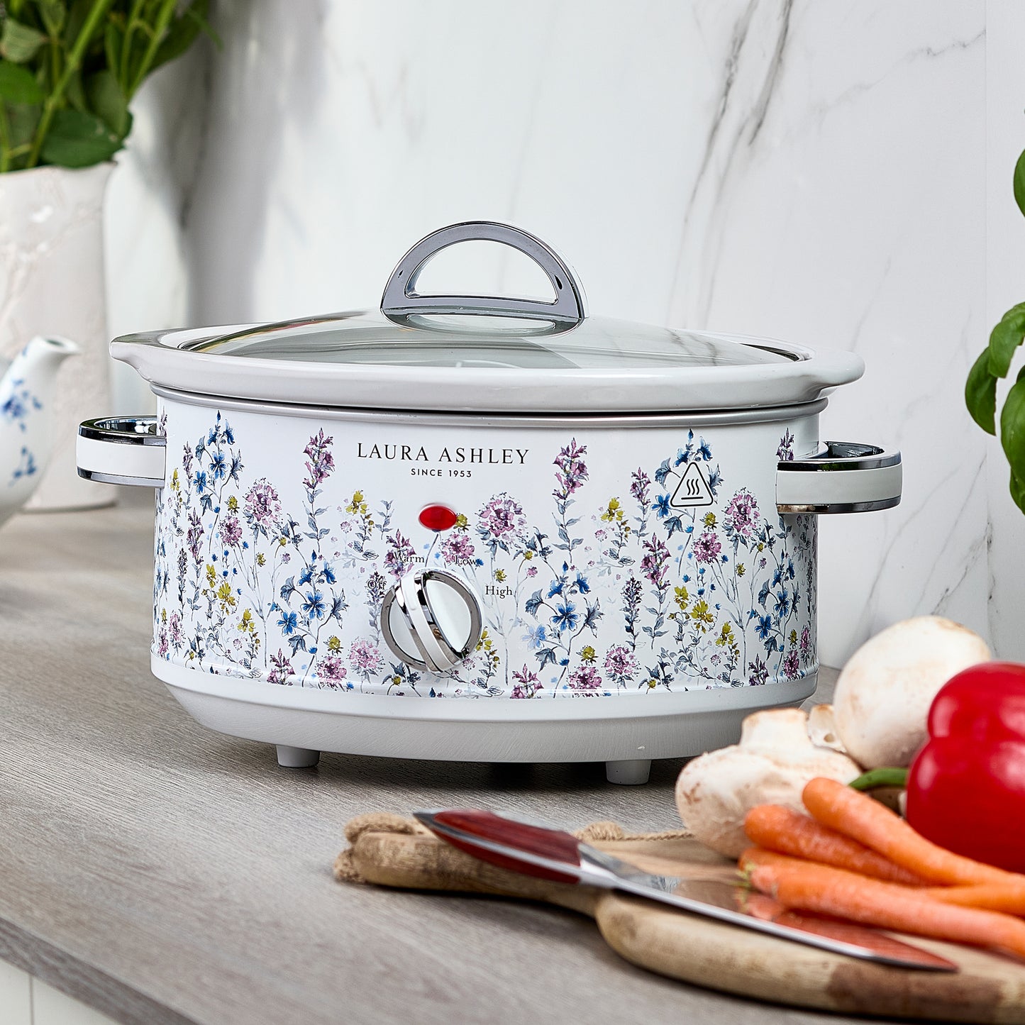 Laura Ashley 3.5L Stainless-Steel Slow Cooker