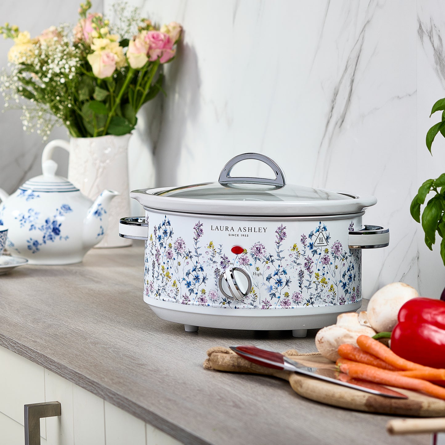 Laura Ashley 3.5L Stainless-Steel Slow Cooker