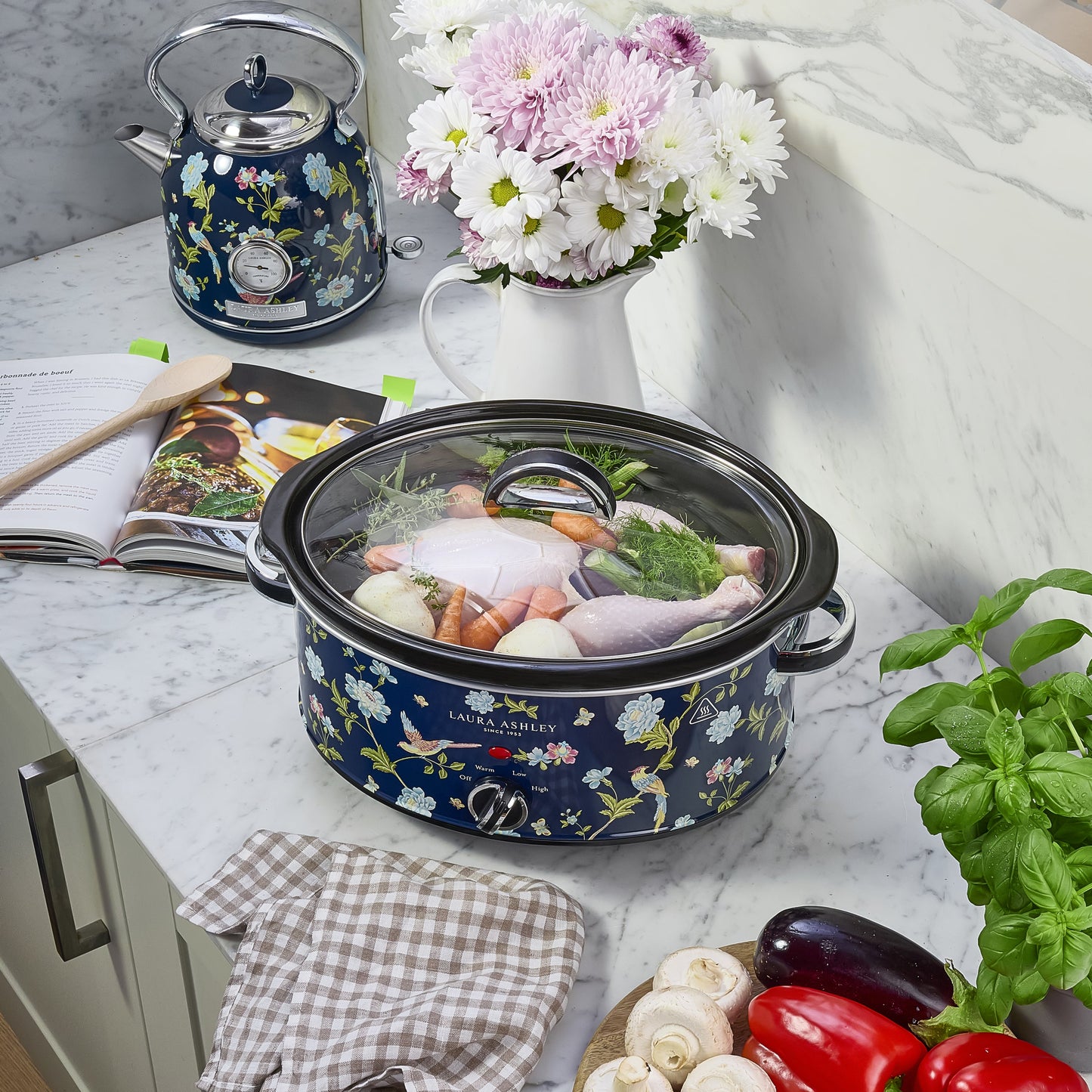 Laura Ashley 6.5L Stainless-Steel Slow Cooker