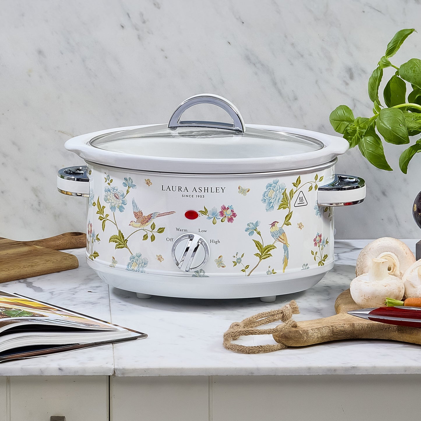 Laura Ashley 3.5L Stainless-Steel Slow Cooker