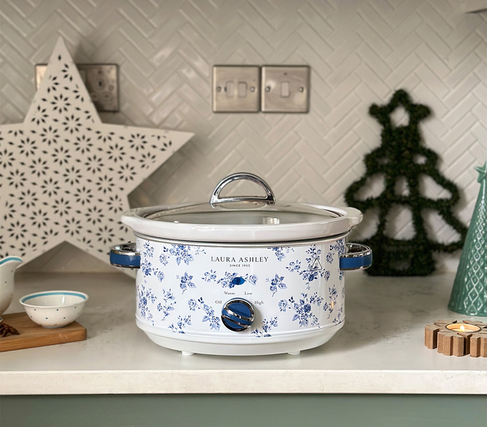 Laura Ashley 3.5L Stainless-Steel Slow Cooker