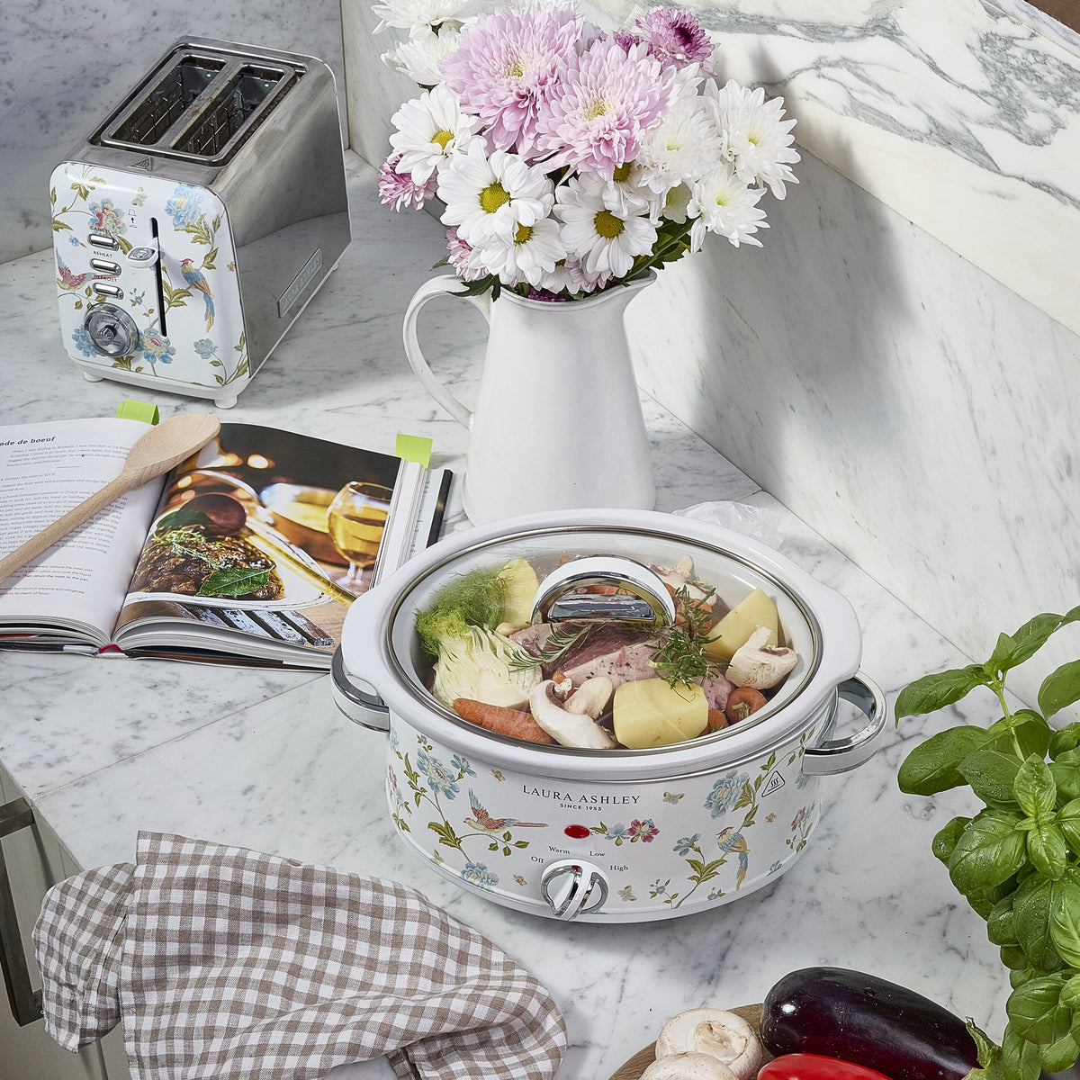 Laura Ashley 3.5L Stainless-Steel Slow Cooker