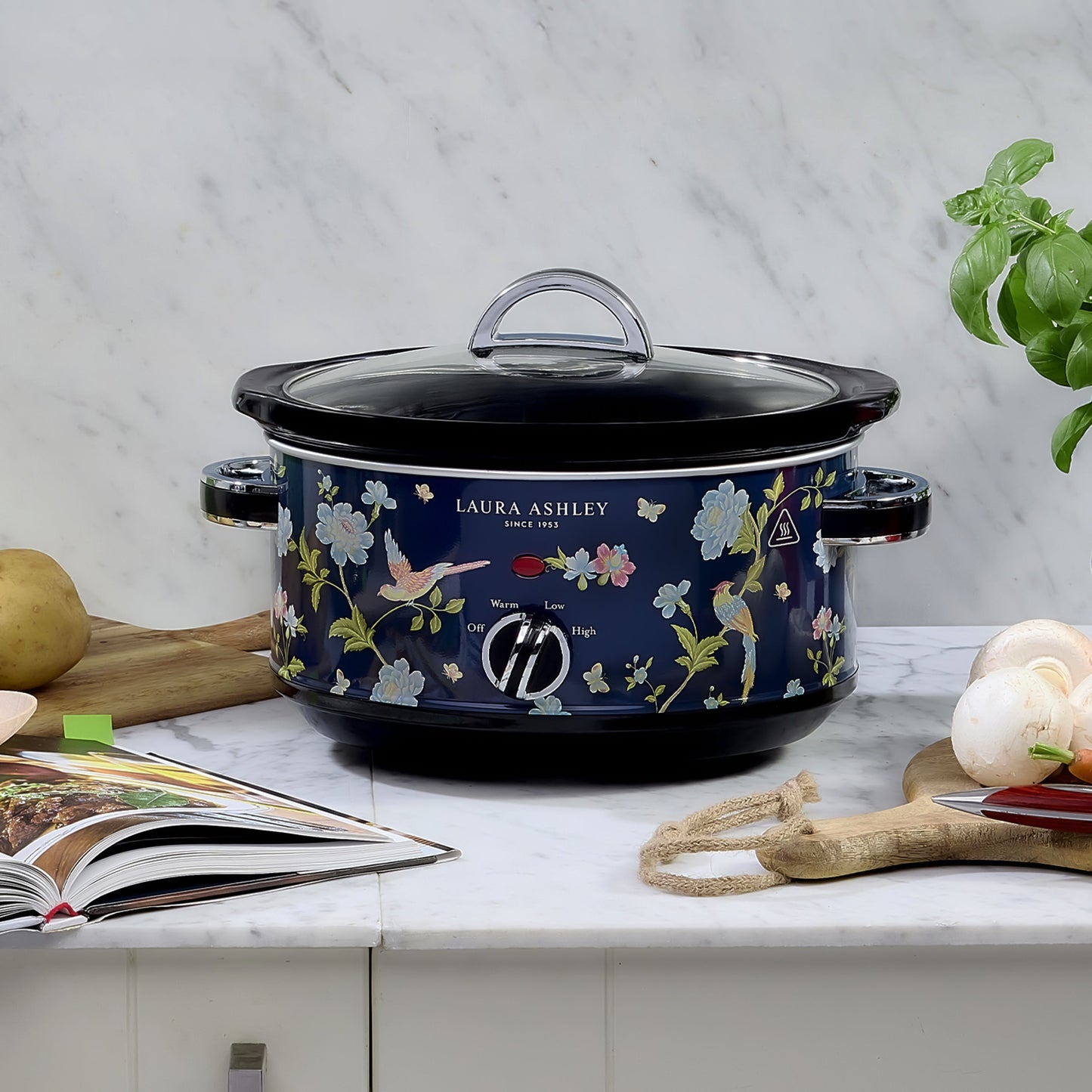 Laura Ashley 3.5L Stainless-Steel Slow Cooker