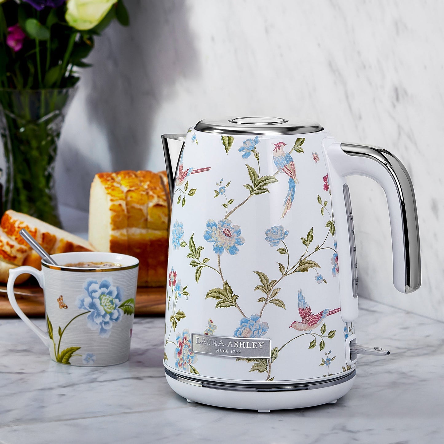 Laura Ashley 1.7L Jug Kettle – Fast Boil & Water Level Indicator