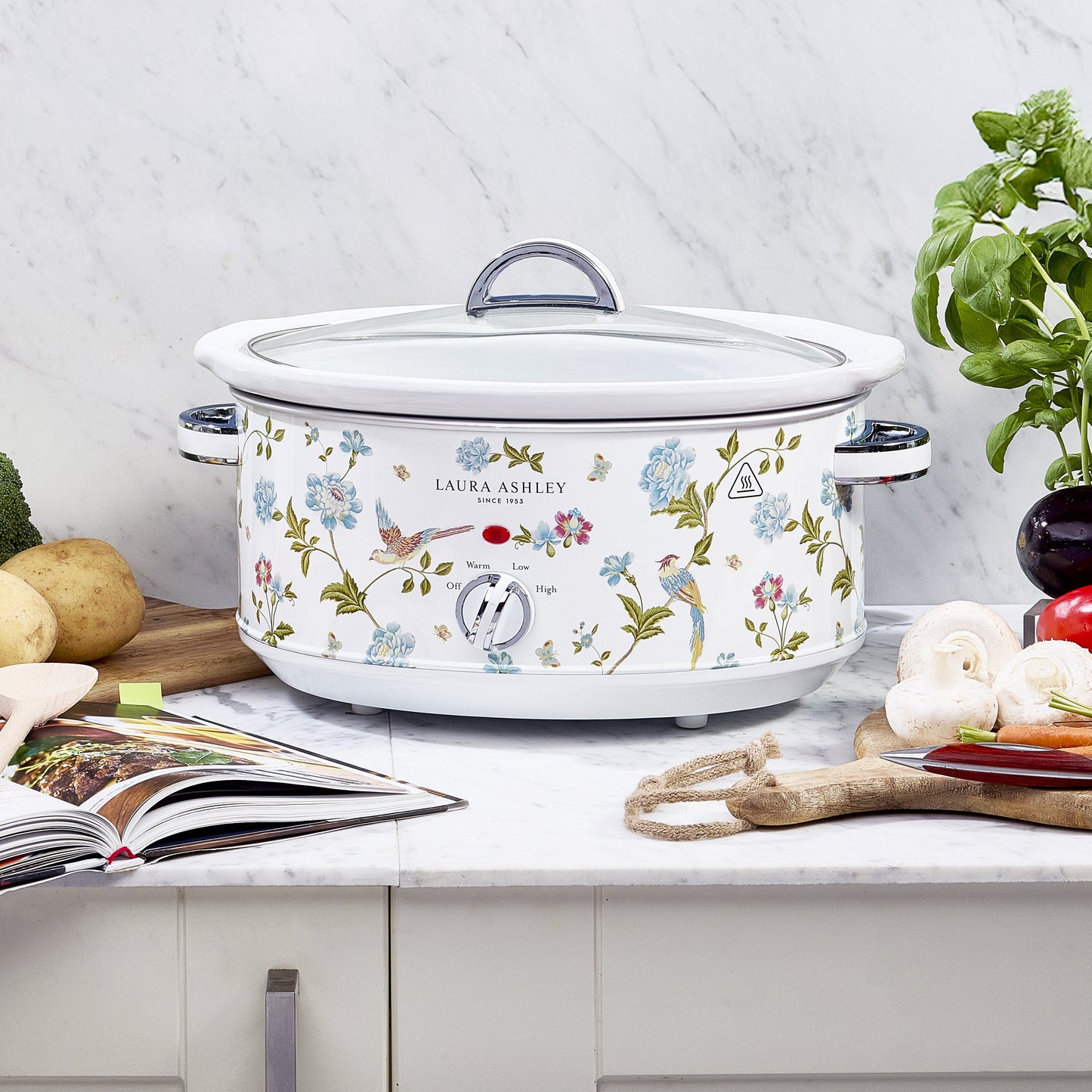 Laura Ashley 6.5L Stainless-Steel Slow Cooker