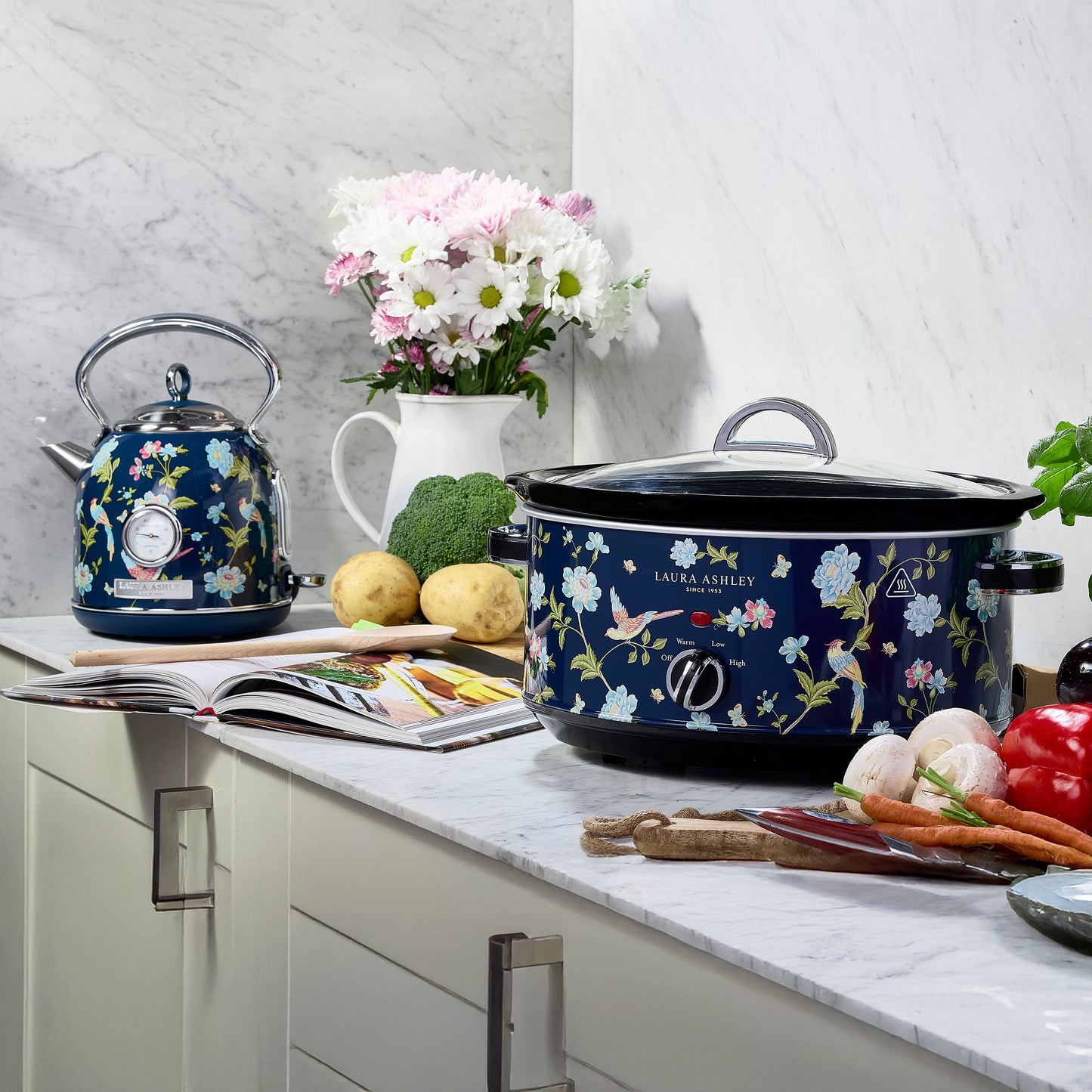 Laura Ashley 6.5L Stainless-Steel Slow Cooker
