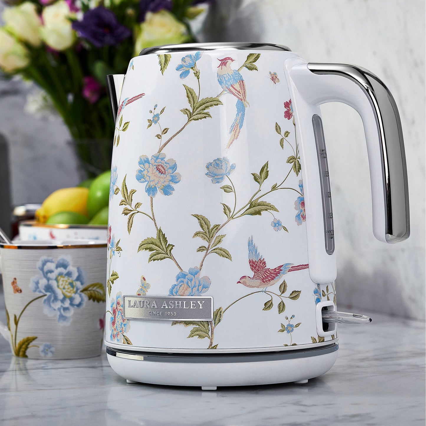 Laura Ashley 1.7L Jug Kettle – Fast Boil & Water Level Indicator