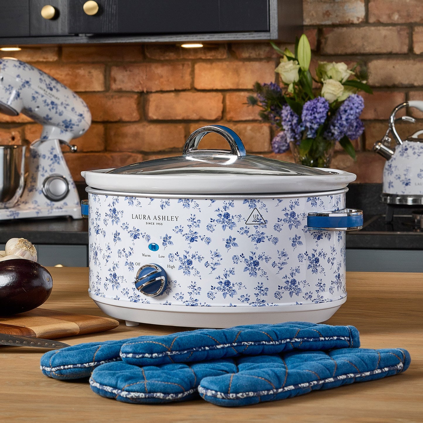 Laura Ashley 6.5L Stainless-Steel Slow Cooker