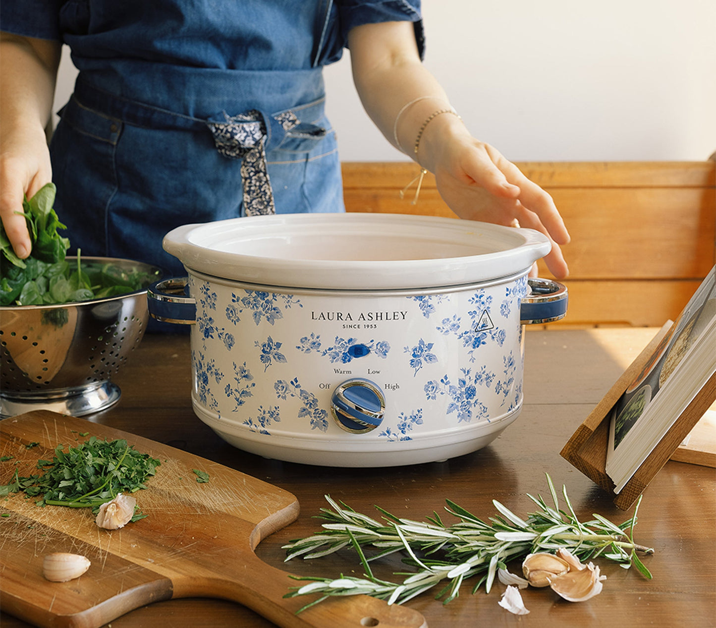 Laura Ashley 3.5L Stainless-Steel Slow Cooker