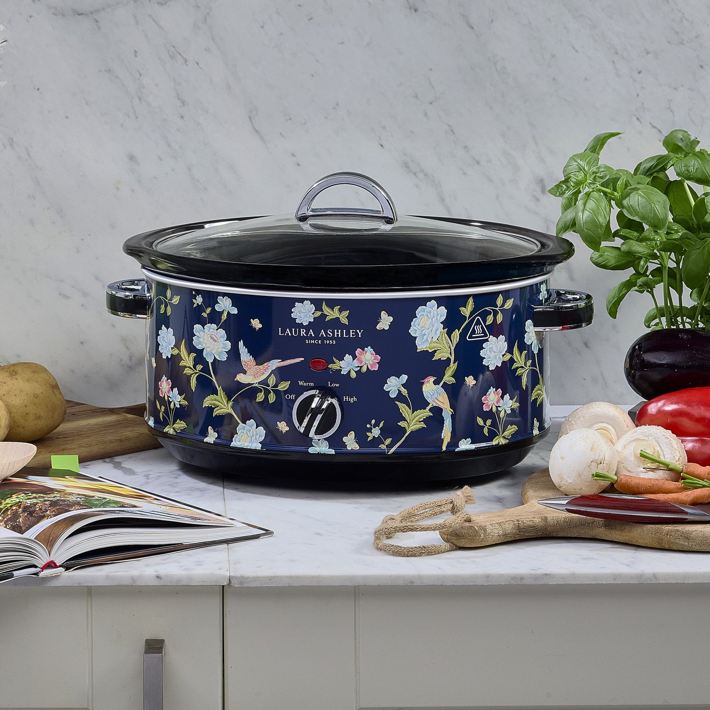 Laura Ashley 6.5L Stainless-Steel Slow Cooker