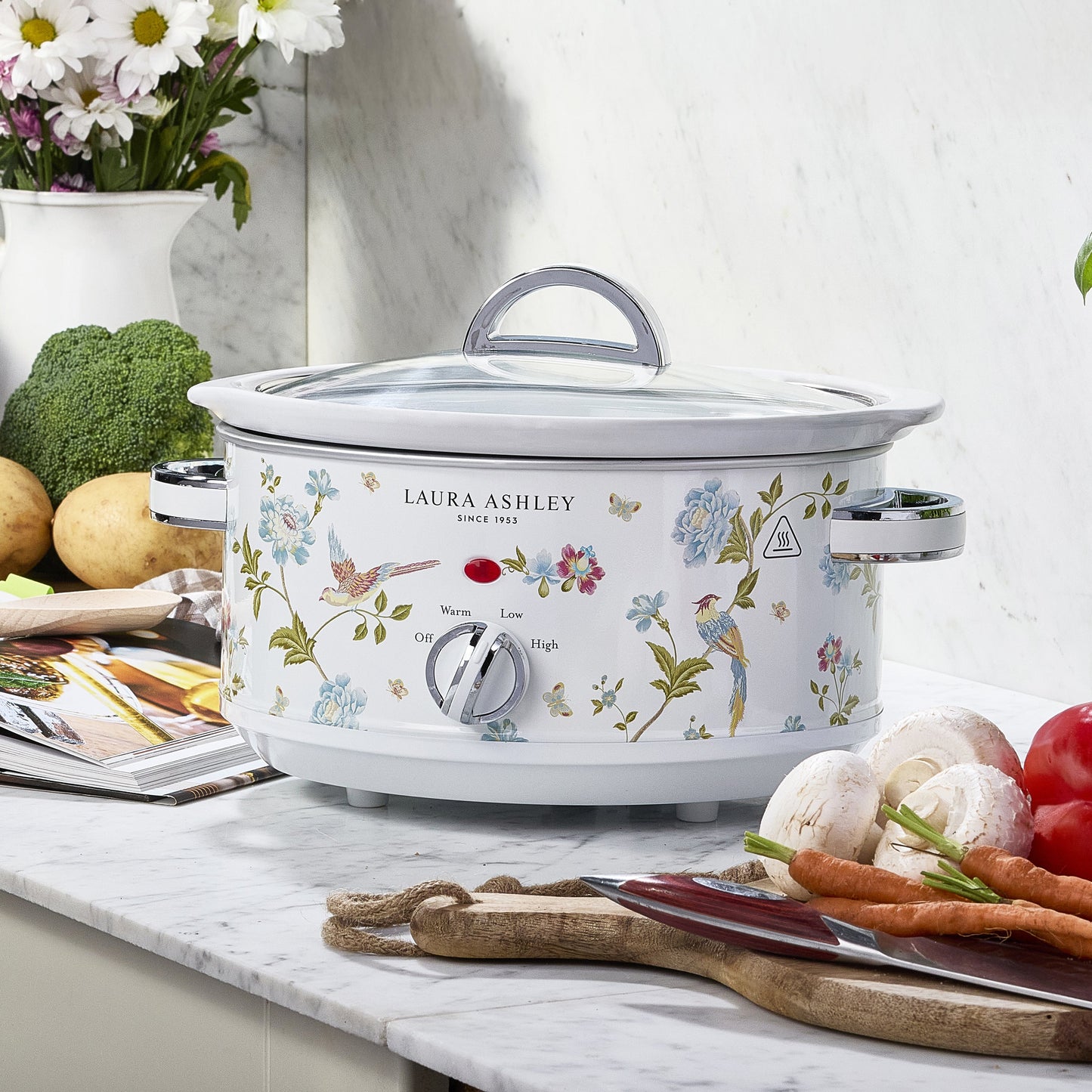 Laura Ashley 3.5L Stainless-Steel Slow Cooker